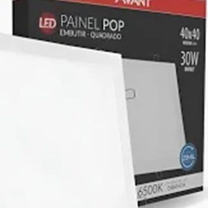 PAINEL LED QUA. 30W 6500K 40CM BR BIV AVANT